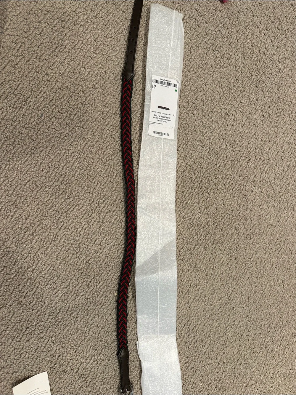 Gucci Braided Red and Black Waist Belt for girls